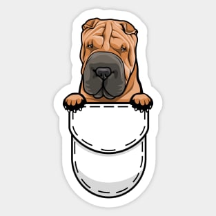 Funny Shar Pei Pocket Dog Sticker